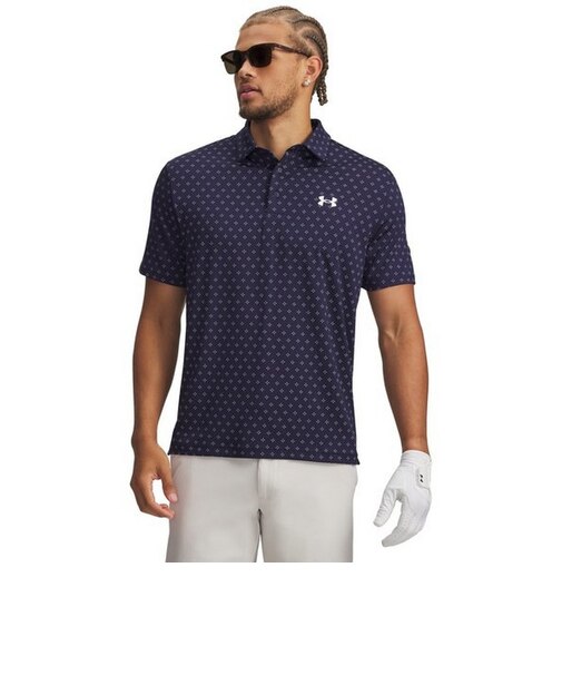 アンダーアーマー（UNDER ARMOUR）ゴルフウェア プレーオフ3.0 プリント ポロシャツ 1378677 427