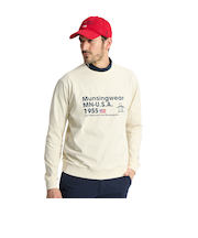 マンシング（MUNSING）モックネック ゴルフ KARUISHI 長袖 はっ水カットソー MG6SSW31M WH00