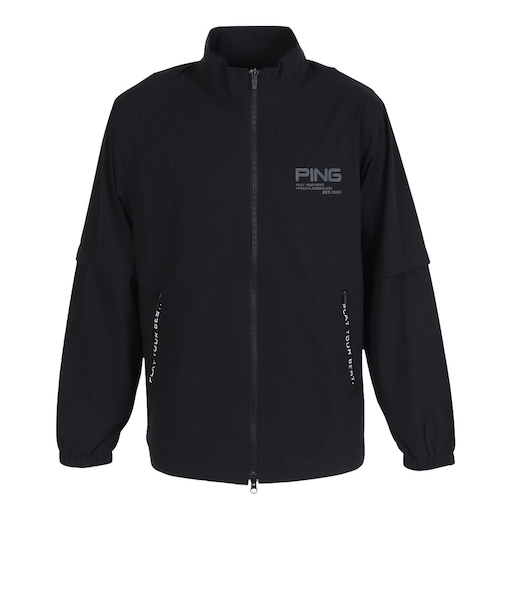 ピン（PING）ゴルフウェア アウター 2WAY 撥水ブルゾン 621-6120101-010