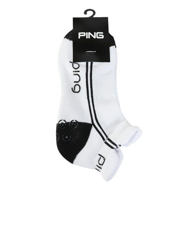 ピン（PING）ゴルフ 消臭 足底パイル ライン アンクルソックス 622-6186102-010