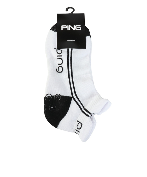 ピン（PING）ゴルフ 消臭 足底パイル ライン アンクルソックス 622-6186102-010