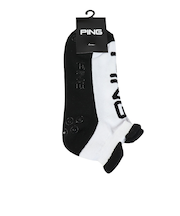 ピン（PING）ゴルフ 消臭 足底パイル ロゴ アンクルソックス 621-6186101-010