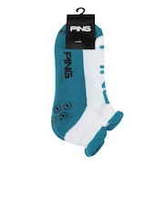 ピン(PING)ゴルフ 消臭 足底パイル ロゴ アンクルソックス 621-6186101-111