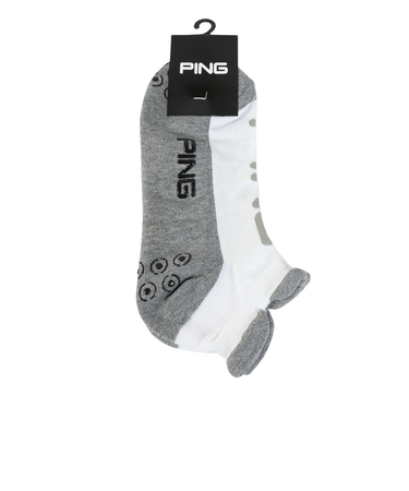 ピン（PING）ゴルフ 消臭 足底パイル ロゴ アンクルソックス 621-6186101-020