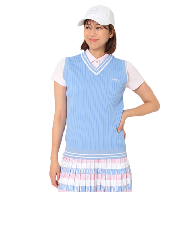 キャロウェイ（CALLAWAY）ゴルフウェア リブ編み Vネックニットベスト C26119200-1110
