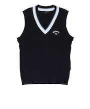 キャロウェイ（CALLAWAY）ゴルフウェア ミニケーブル編み Vネック ニットベスト C26119100-1120