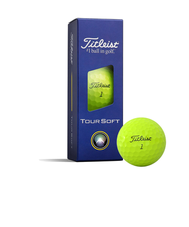 タイトリスト（TITLEIST）ゴルフボール TOUR SOFT YELLOW 3P T4115S-3PJ スリーブ(3個入り)