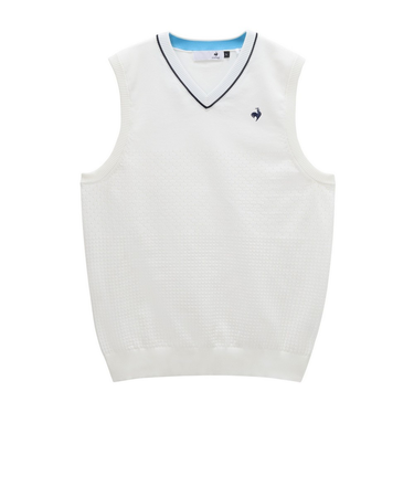 ルコックスポルティフ（lecoqsportif）ゴルフウェア ウォッシャブルVネック ニットベスト LG6SVE50M WH00