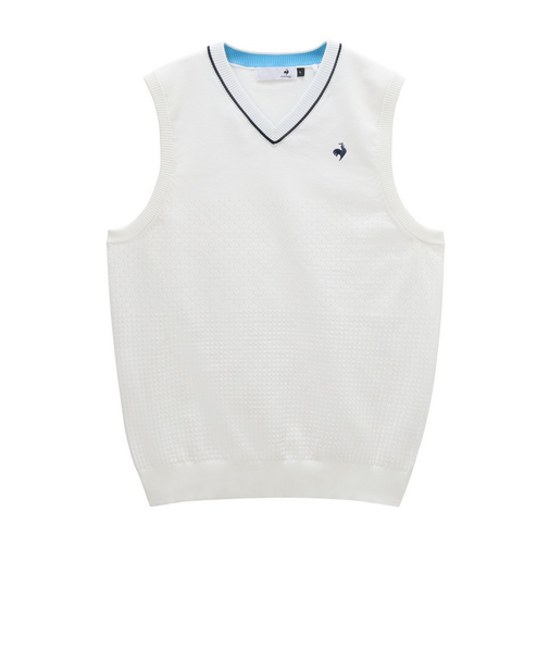 ルコックスポルティフ（lecoqsportif）ゴルフウェア ウォッシャブルVネック ニットベスト LG6SVE50M WH00