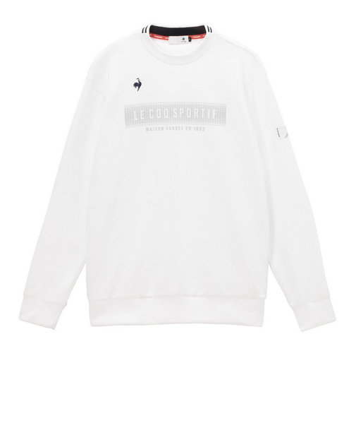 ルコックスポルティフ（lecoqsportif）ゴルフ ロゴプリント長袖クルーネックカットソー LG6SSW00M WH00