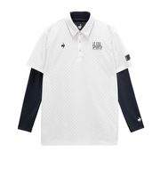 ルコックスポルティフ（lecoqsportif）ゴルフウェア 3WAYチェックジャカード半袖シャツ インナーシャツ LG6STZ00M WH00