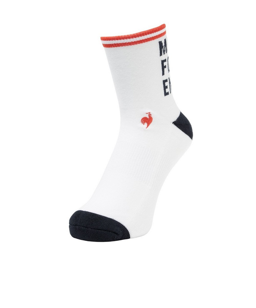 ルコックスポルティフ（lecoqsportif）シーズンロゴショート丈ソックス LG6SSO03M WH00