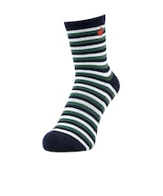 ルコックスポルティフ(lecoqsportif)ボーダー柄 ショート丈ソックス LG6SSO02M NVGR