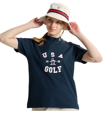 マンシング（MUNSING）ゴルフ SUNSCREEN モックネック 半袖シャツ MG6SHS33L NV00