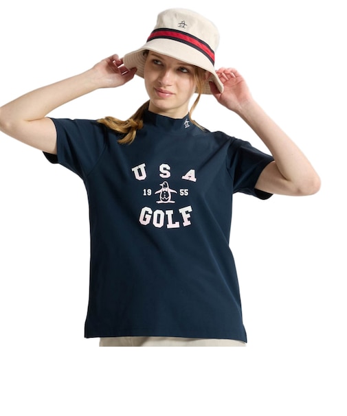 マンシング（MUNSING）ゴルフ SUNSCREEN モックネック 半袖シャツ MG6SHS33L NV00