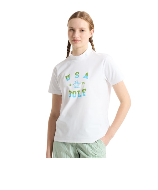 マンシング（MUNSING）ゴルフ SUNSCREEN モックネック 半袖シャツ MG6SHS33L WH00