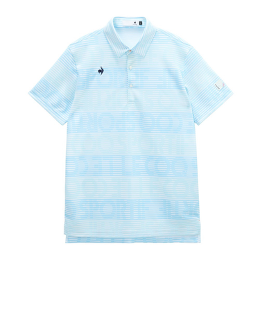 ルコックスポルティフ（lecoqsportif）ゴルフウェア グラフィックロゴボーダー柄 半袖シャツ LG6SHS06M SA00