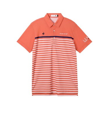 ルコックスポルティフ（lecoqsportif）ゴルフウェア パネルボーダー柄 半袖シャツ LG6SHS04M OR00