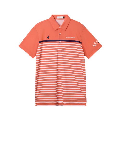 ルコックスポルティフ（lecoqsportif）ゴルフウェア パネルボーダー柄 半袖シャツ LG6SHS04M OR00