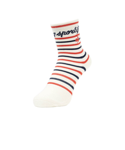 ルコックスポルティフ(lecoqsportif)ボーダー柄 ショート丈ソックス LG6SSO04L WH00
