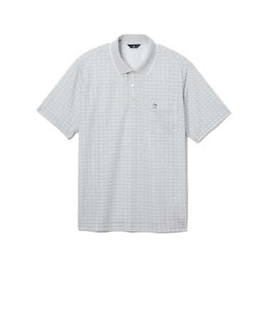 マンシング（MUNSING）ゴルフウェア モノグラムグラフィックプリント 半袖ポロシャツ MG6SHS58M GY00