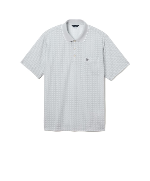 マンシング（MUNSING）ゴルフウェア モノグラムグラフィックプリント 半袖ポロシャツ MG6SHS58M GY00