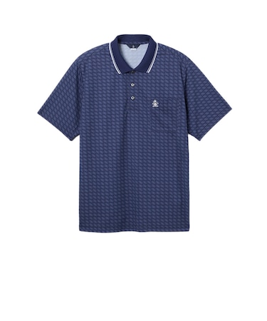 マンシング（MUNSING）ゴルフウェア モノグラムグラフィックプリント 半袖ポロシャツ MG6SHS58M NV00