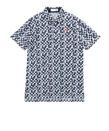 ルコックスポルティフ（lecoqsportif）ゴルフウェア ルースタータイル柄 半袖シャツ LG6SHS02M NV00