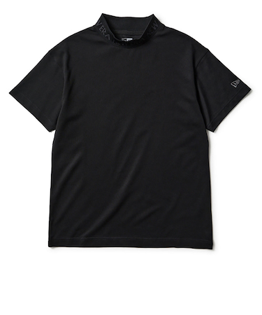 ニューエラ（NEW ERA）ゴルフウェア 半袖 ミッドネック Tシャツ 鹿の子 ジャガードロゴ 14859874