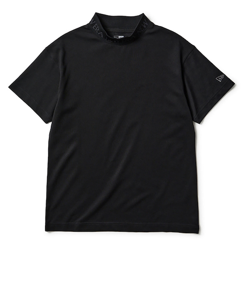 ニューエラ（NEW ERA）ゴルフウェア 半袖 ミッドネック Tシャツ 鹿の子 ジャガードロゴ 14859874