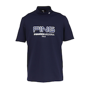 ピン（PING）ゴルフ アップリケ 半袖ハイネックシャツ 621-6167201-120