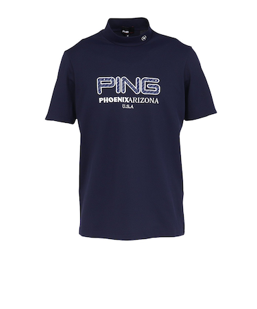 ピン（PING）ゴルフ アップリケ 半袖ハイネックシャツ 621-6167201-120