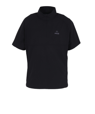 ピン（PING）ゴルフウェア 半袖ハーフジップ 撥水ブルゾン 621-6120201-010