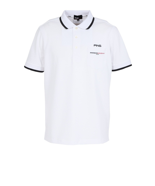 ピン（PING）ゴルフウェア スナップテックス半袖ラインポロシャツ 621-6160201-030