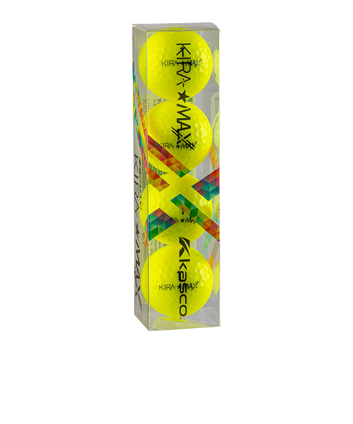 キャスコ（CASCO）ゴルフボール KIRA MAX イエロー 4P スリーブ(4個入り)