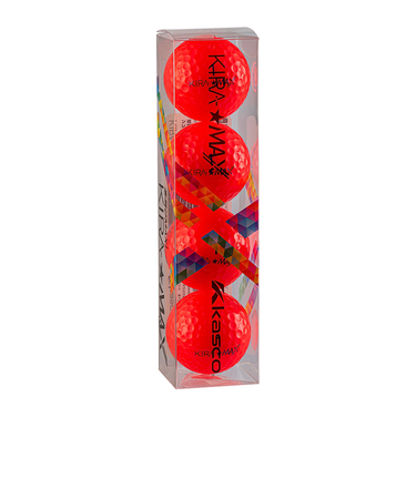 キャスコ（CASCO）ゴルフボール KIRA MAX レッド 4P スリーブ(4個入り)