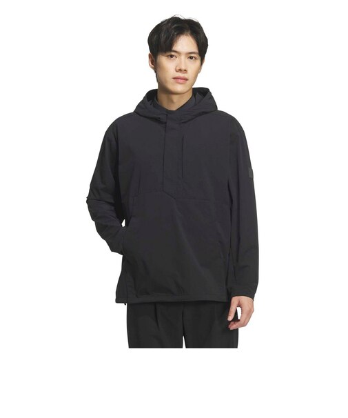 アディダス（adidas）ゴルフウェア リフレクティブ付き アノラックフーディージャケット WU946-KD0914BLK