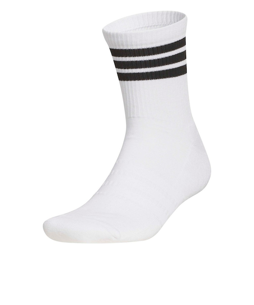 アディダス（adidas）ハーフクルー丈 スリーストライプス ソックス BY630-JZ2965WH/BK