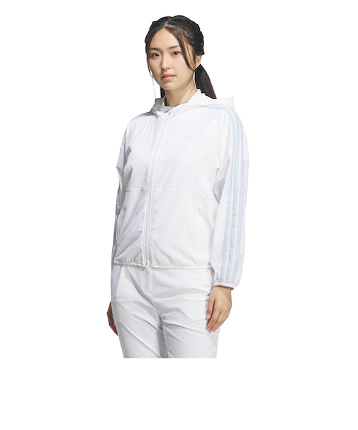 アディダス（adidas）ゴルフウェア 撥水 シアサッカー フルジップ フーディー UB333-KA4308W