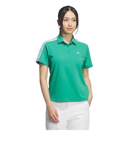 アディダス（adidas）ゴルフウェア 3ST CLIMACOOL ポロシャツ RT644-KD7211GRN