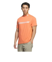 アディダス(adidas)モックネック ゴルフ 半袖 クライマクール モックネック サイドメッシュ 半袖シャツ ZQ650-JZ4365ORG