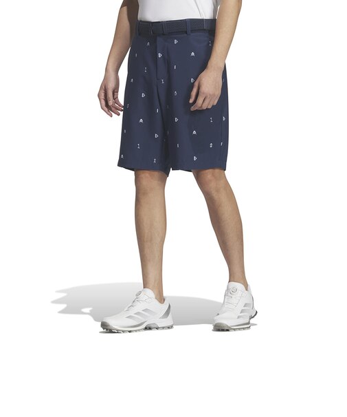 アディダス（adidas）ゴルフウェア EX-STRETCH ACTIVE 撥水 モノグラム ショートパンツ QE169-JZ4393NVY