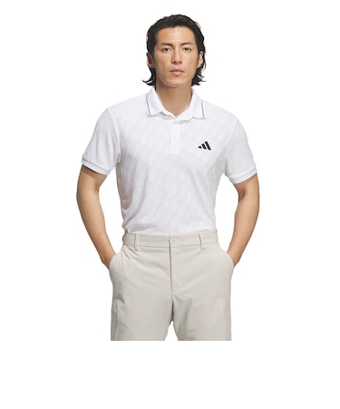アディダス（adidas）ゴルフウェア クライマクール シーズナルジャガード 半袖シャツ QB643-JY8231W