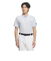 アディダス（adidas）ゴルフウェア クライマクール シアサッカー 半袖シャツ ZG328-JZ4361LBLU