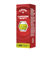 キャロウェイ（CALLAWAY）ゴルフボール クロムソフト 26 イエロー 360° ストライプ 3B 2026年モデル スリーブ(3個入り)