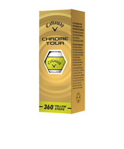 キャロウェイ（CALLAWAY）ゴルフボール クロムツアー 26 イエロー 360° ストライプ 3B 2026年モデル スリーブ(3個入り)