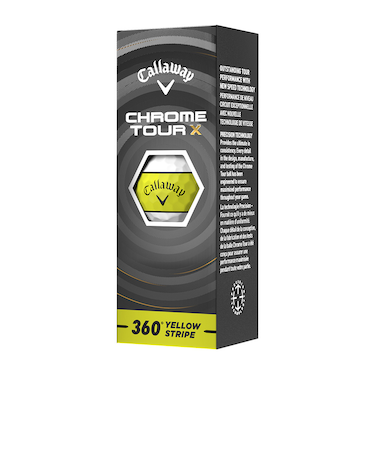 キャロウェイ（CALLAWAY）ゴルフボール CHROME TOUR X 26 イエロー 360° ストライプ CHRM TR X 26 360 YLW ST…