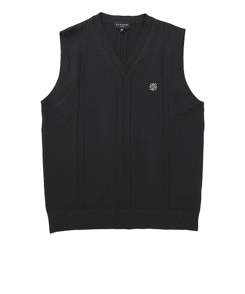 セントアンドリュース（ST.ANDREWS）ゴルフウェア 9Gケーブル Vネック ニット ベスト プルオーバー 042-6173251-010