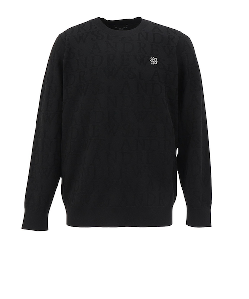 セントアンドリュース（ST.ANDREWS）ゴルフウェア ダブルロゴ ジャガード クルーネック ニット プルオーバー 042-6170251-010