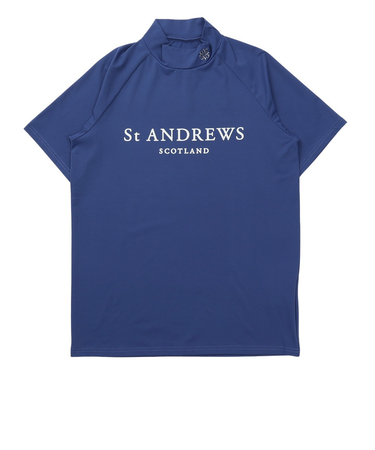 セントアンドリュース(ST.ANDREWS)ゴルフ 半袖 メンズ ポリエステル ベア天竺ハイネック 042-6167351-110